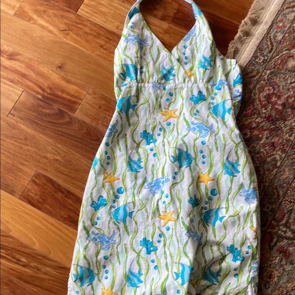 Gymboree Blue and Green Halter Dress